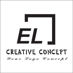Fototapeta premium EL Square 2 Letter Logo Creative