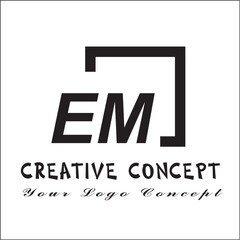 EM Square 2 Letter Logo Creative