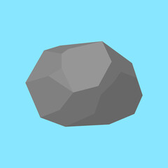 Gray stone, boulder, illustration, vector