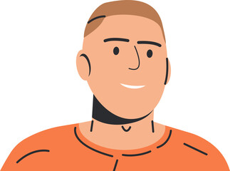 Happy smiling man with overweight