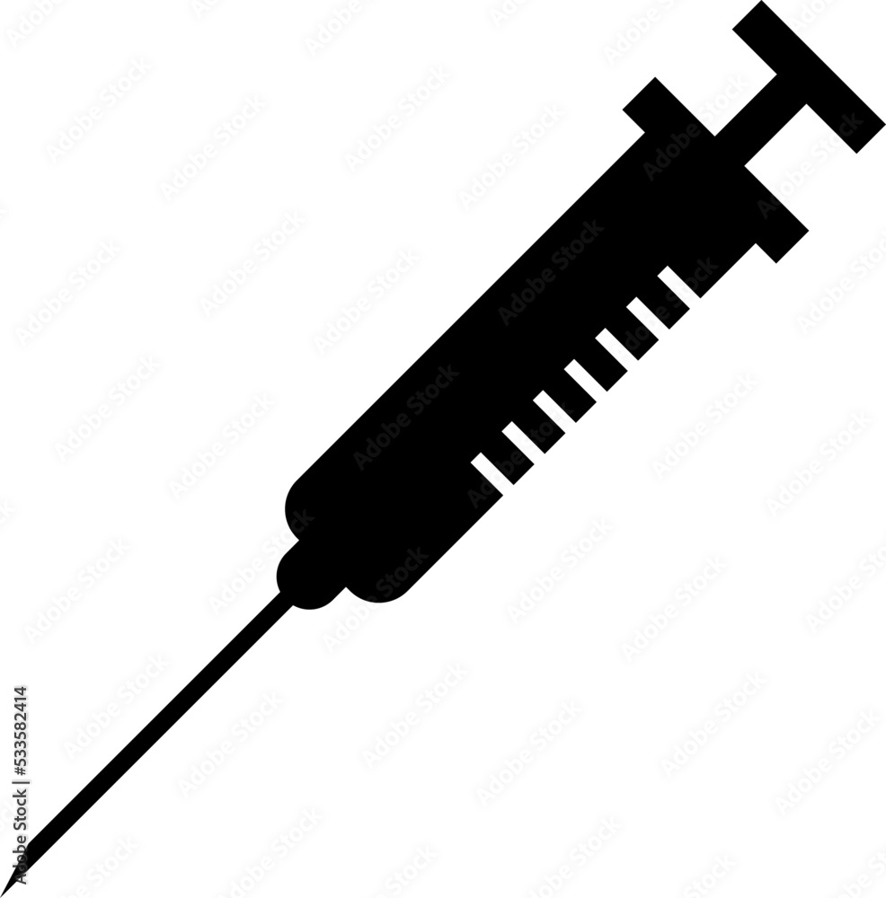 Poster syringe injection icon vector. trendy flat design style..eps