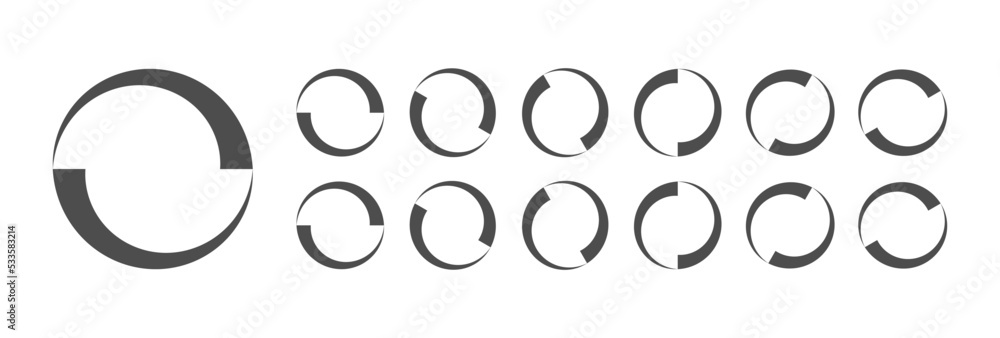 Fototapete circular loading buffering icons vector video ready for animation gif all keyframes frames bufring c