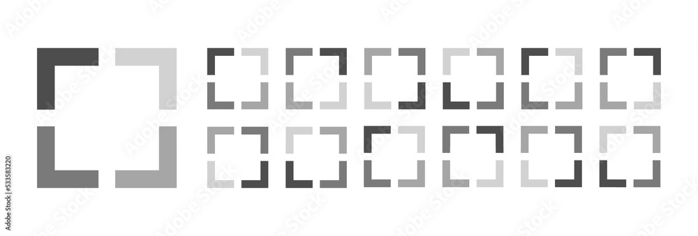 Fototapete circular loading buffering icons vector video ready for animation gif all keyframes frames bufring c