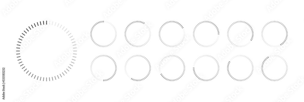 Fototapete circular loading buffering icons vector video ready for animation gif all keyframes frames bufring c