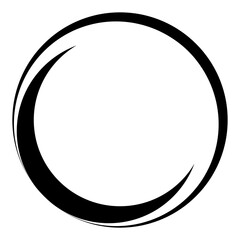 Moon circle logo water, modern center o orbit icon business © brovarky
