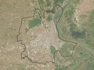 Phnom Penh, Cambodia. Low-res satellite. No legend