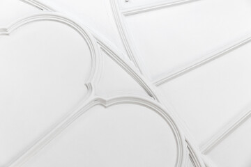 Abstract classic architecture background, white ceiling