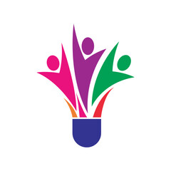 Suttle cock badminton logo illustration