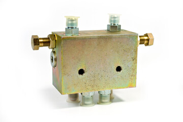 The brass valve the distributor applied to agricultural and other equipment.