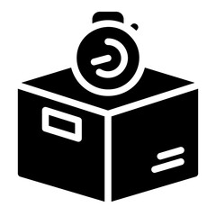 fast delivery glyph icon