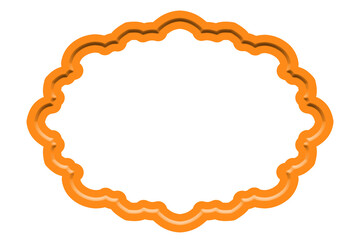 Beautiful flower shaped photo frame design with transparent background