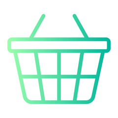 shopping basket gradient icon