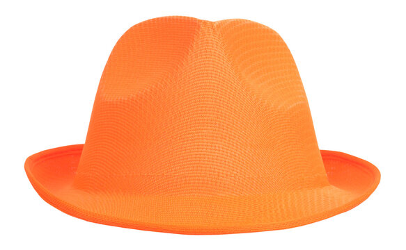 Funny Orange Hat Isolated On White Background