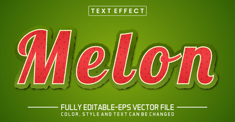 Melon text editable style effect