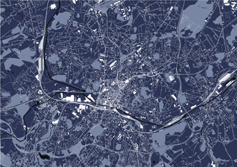 map of the city of Charleroi, Belgium