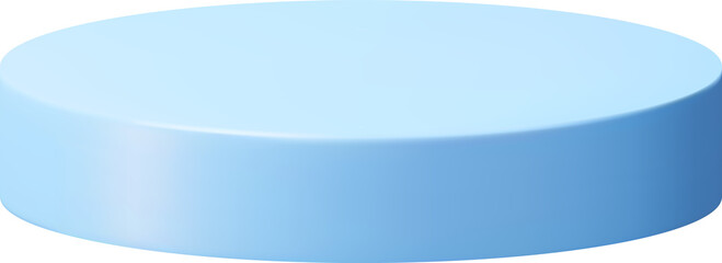 3D Blue Cylinder Podium