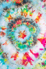 tie dye pattern hand dyed on cotton fabric abstract background.