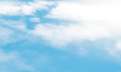 fast clouds on blue sky background. 3D rendering realistic clouds Real effect. cloudscape horizontal banner with 3d on blue sky