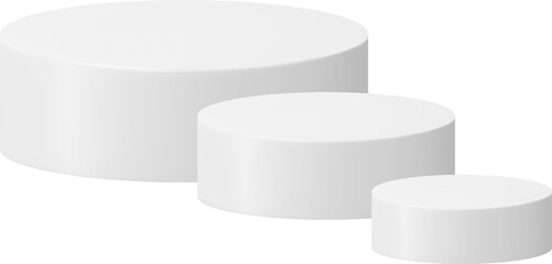 3D Grey Cylinder Podium