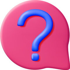 3D Speech bubble with Question Mark