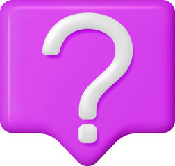3D Speech bubble with Question Mark
