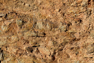 Brown natural stone texture background. Selective focus.
