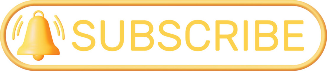 3D Subscribe Bar with Bell Button