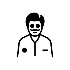 Black solid icon for elite