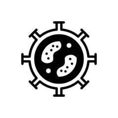 Black solid icon for organisms