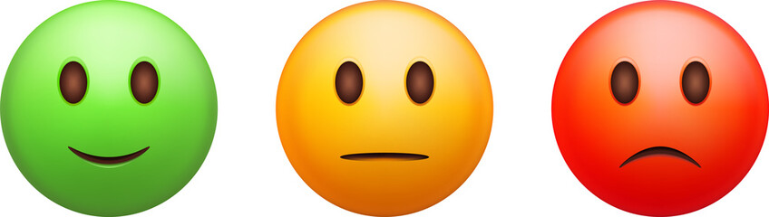 3D Customer Rating Smiley Emoticons Checklist