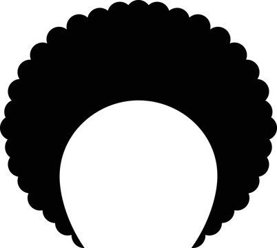 recommend clip art: Afro hair icon on white background. Curly head sign. Afro hair symbol. flat style.