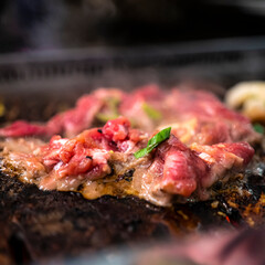 meat on the grill