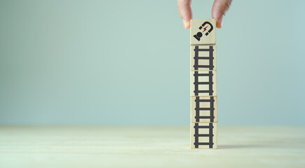 Customer retention, loyalty concept. Inbound marketing strategy. Customer approach and attracting...