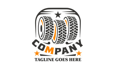 Vector logo for a company selling or repairing car wheels