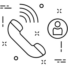Call Line Vector Icon