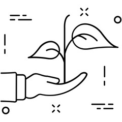 Plant Care Line Vector Icon