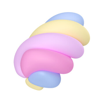 Twisted Marshmallow 3D  Illustration Icon