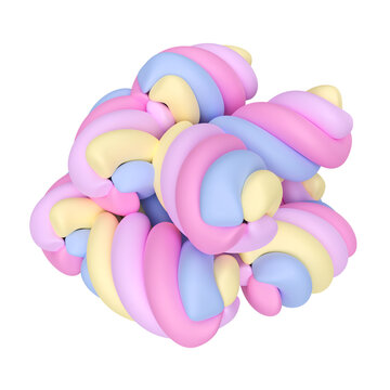 Twisted Marshmallow 3D  Illustration Icon