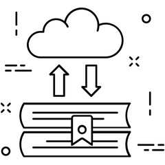 Sky Docs Line Vector Icon