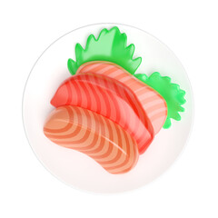 Sashimi 3D  Illustration Icon