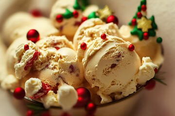 The ice cream of your dreams, christmas balls. Digital art - more tasty than the real thing - If...