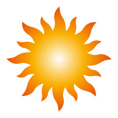 Graphic Sun vector illustration.