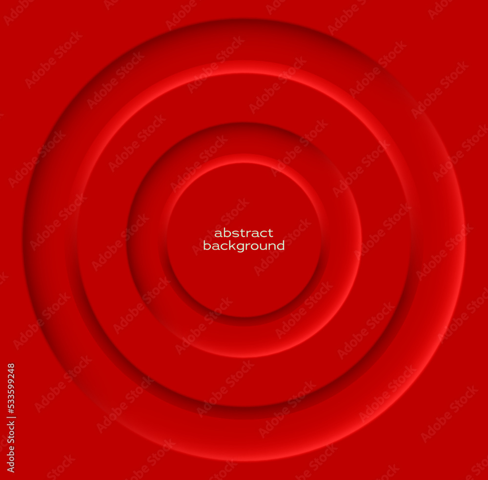 Poster abstract vector geometric background, shape of circles with light and shadow.