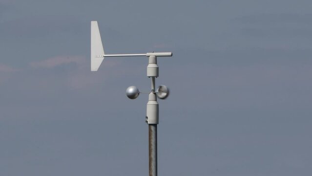 a anemometer in the wind 4k 30fps video