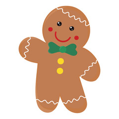Gingerbread Man. Biscuits in the shape of a man with colored icing.