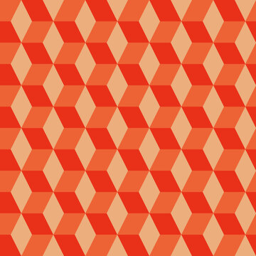 Fototapeta Seamless Groovy aestethic pattern with triangles in the style of the 70s and 60s. Vector illustration