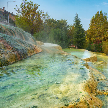 Karahayit Curative Red Spring in Denizli Province of Turkey