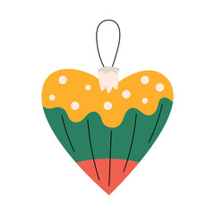 Cute Christmas heart-shaped ornament