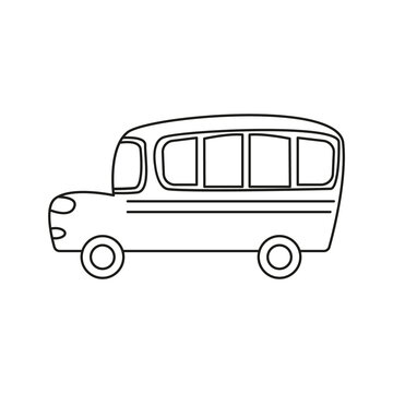 Black and white school bus-01