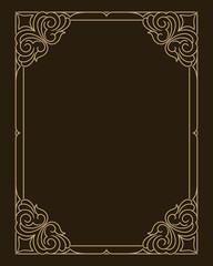 Vector decorative frames and borders, ornament line art for photo frames, greeting cards, wedding invitations.